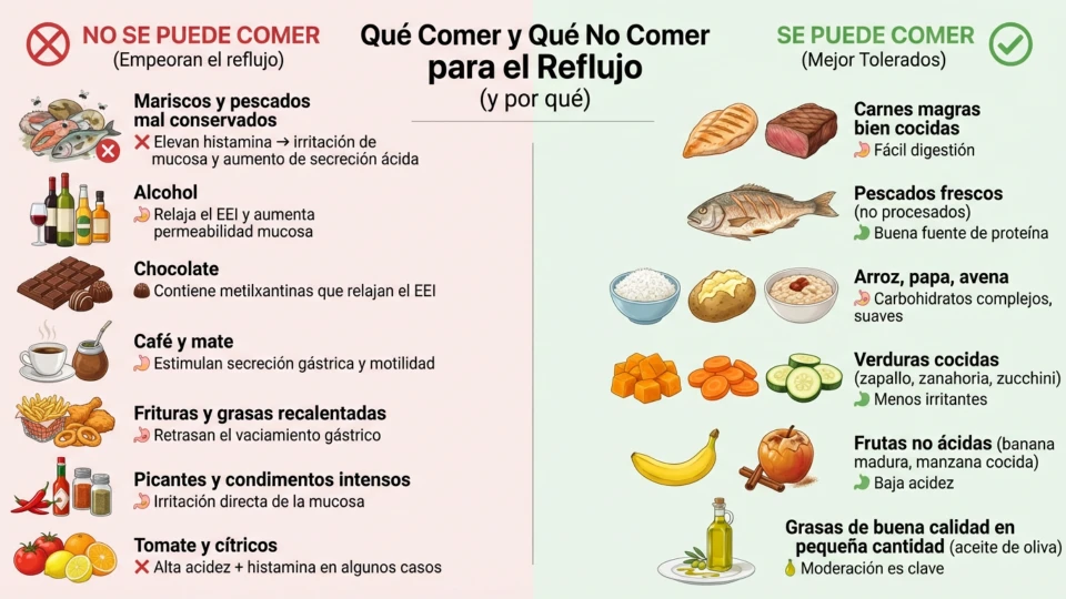 Qué comer cuando tengo reflujo, qué no puedo comer cuando tengo reflujo